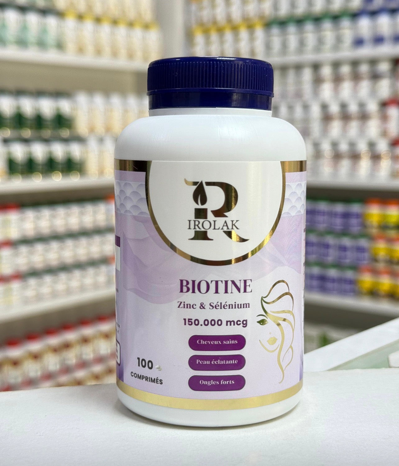Biotine 150 000 mcg + Zinc &amp; Sélénium | IROLAK – Cheveux, Peau &amp; Ongl