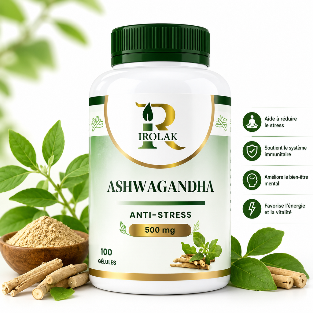 Ashwagandha 500 mg | IROLAK – Anti-Stress &amp; Équilibre