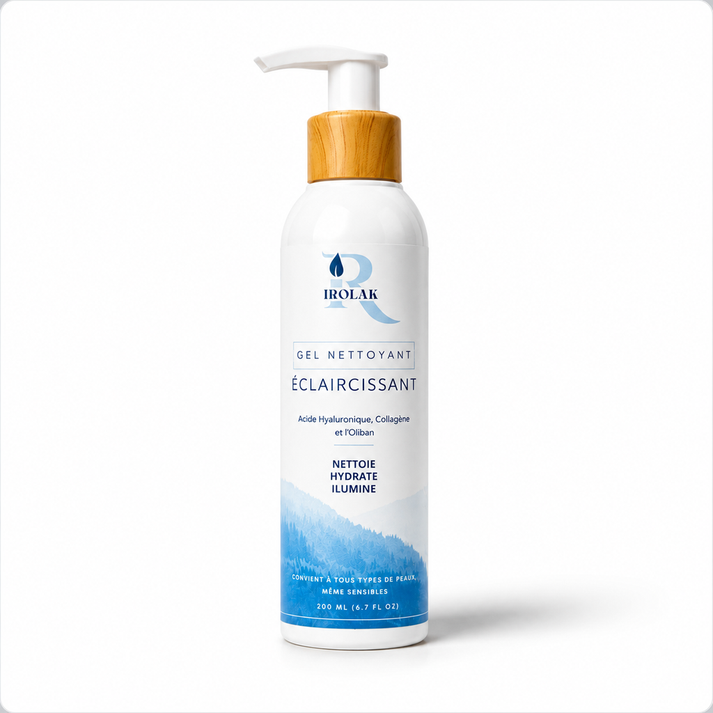 Gel Nettoyant Éclaircissant | IROLAK – Hydratation, Éclat &amp; Pureté de la Peau