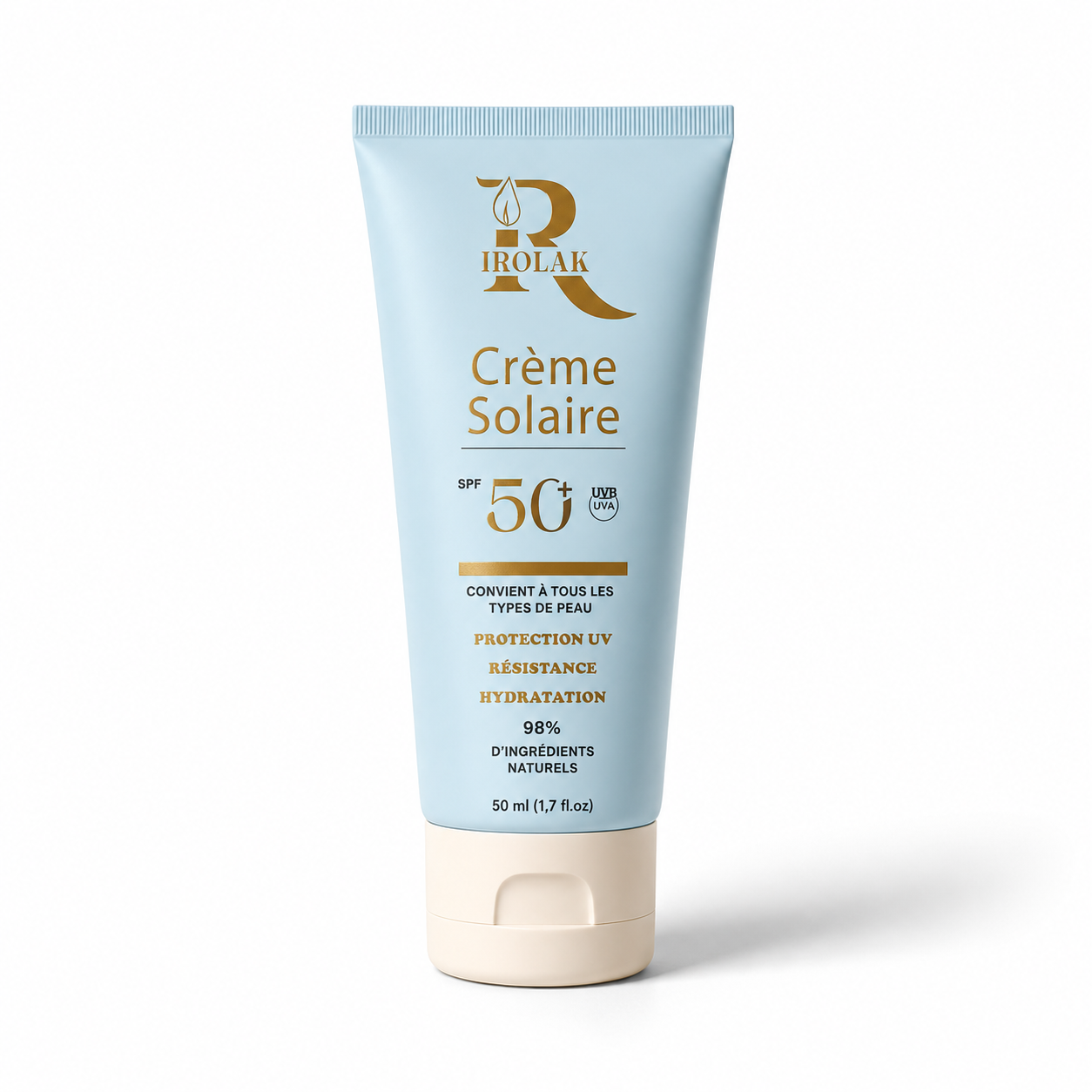 Crème Solaire SPF 50+ | IROLAK – Protection UV &amp; Hydratation Intense